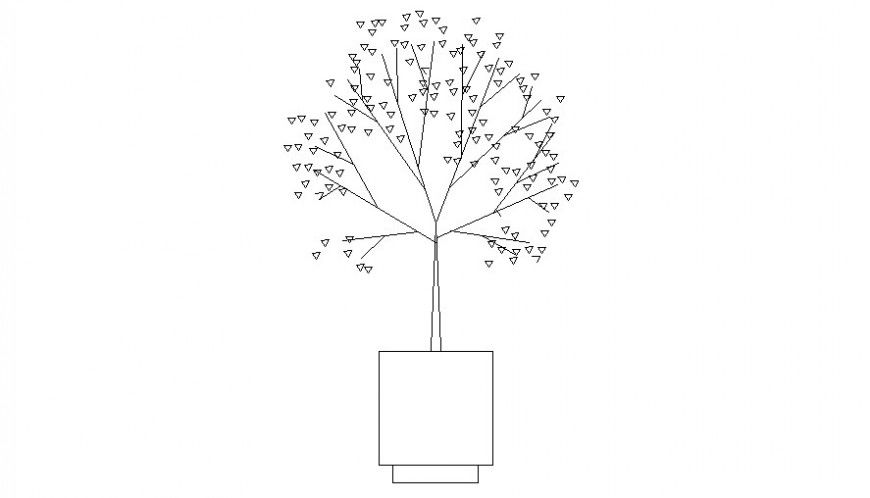 Plants 2d CAD drawing in autocad software