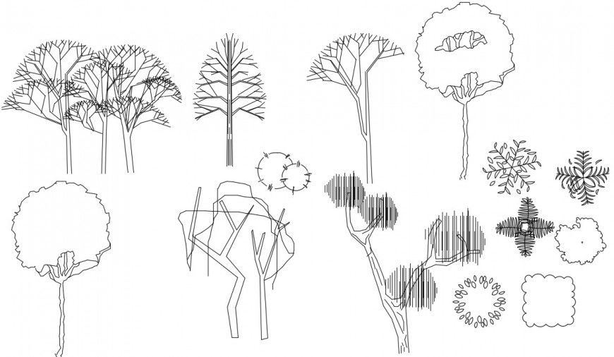 Plants and trees 2d model file