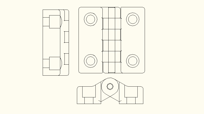 Plastic hinge detail plan and elevation layout file