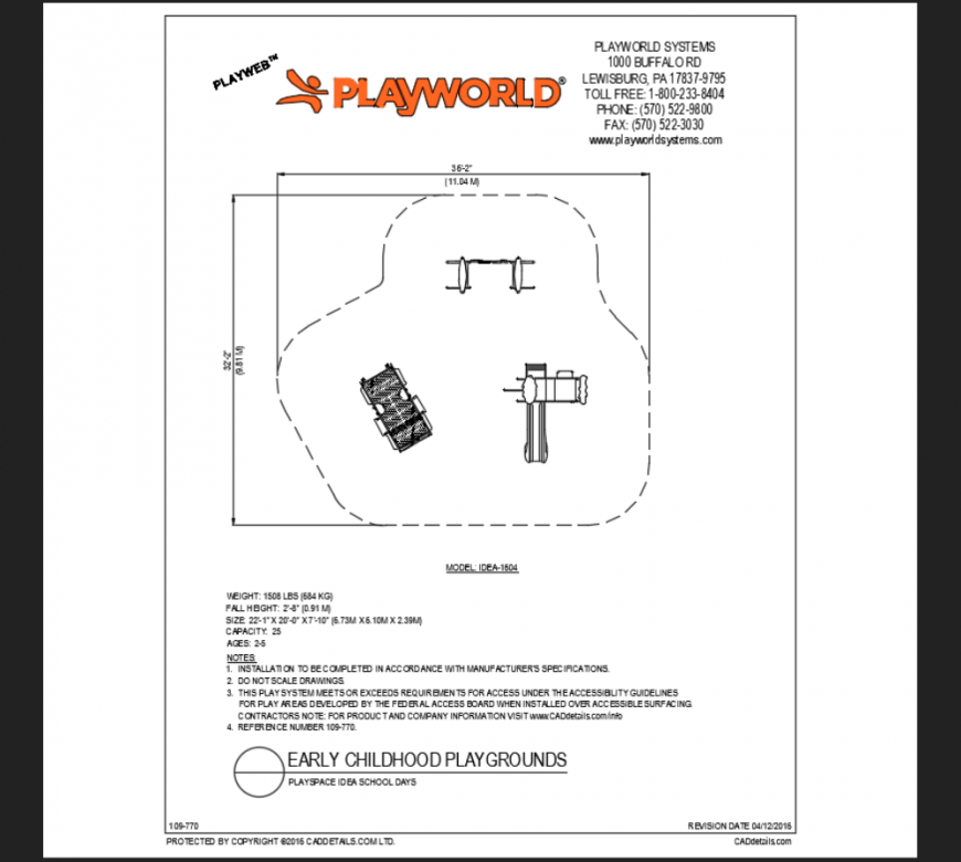 Play-space climber type play area equipment details of school park dwg file