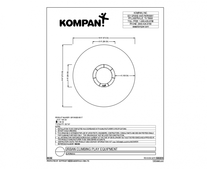 Play equipment of climbing rock of garden dwg file