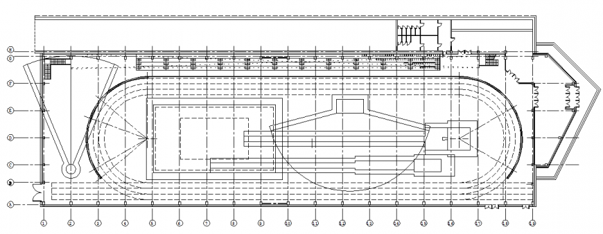 Play ground of athletics design dwg file