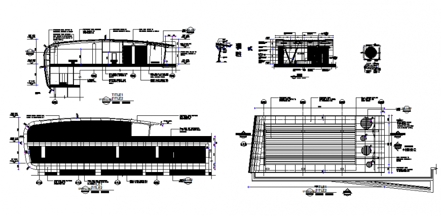 Play ground plan, elevation and section autocad file