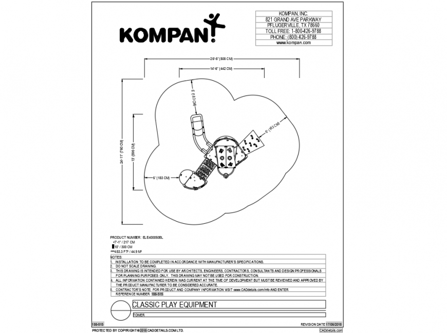 Play tower kids garden equipment details dwg file