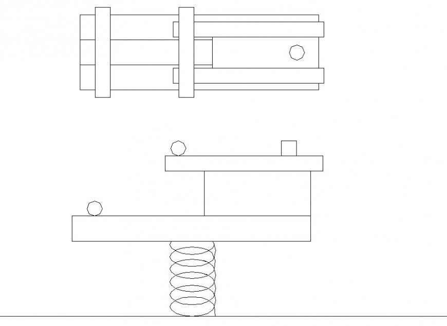 Playground springer detail 2d view garden automation block autocad file