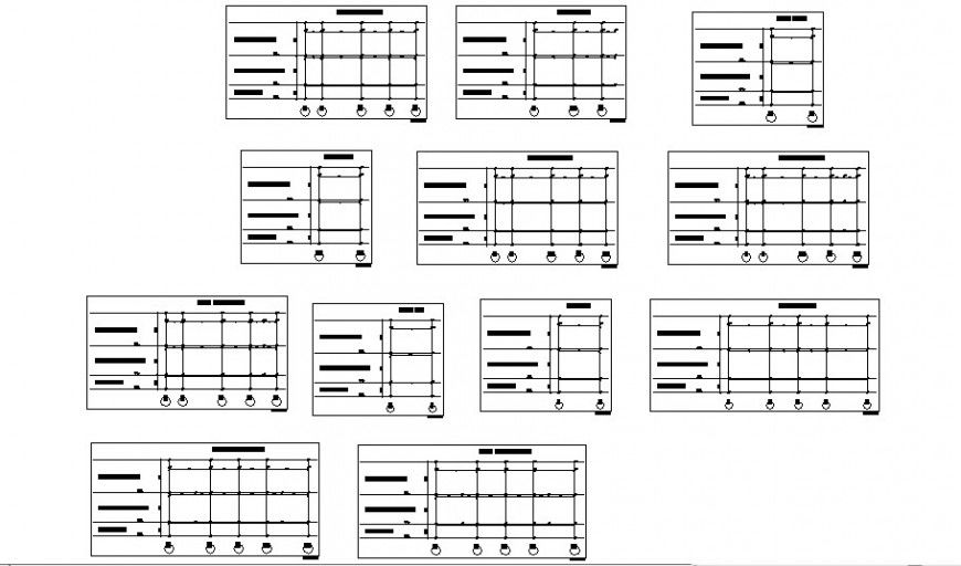 Plinth and frame reinforcement schedule details of house dwg file