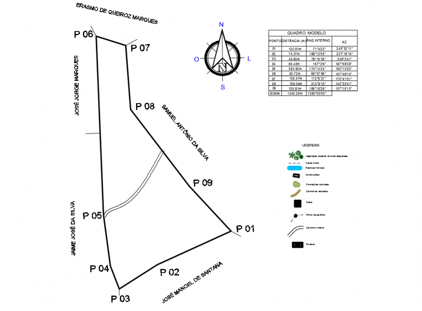 Plot Area Lay-out detain Drawing DWG file