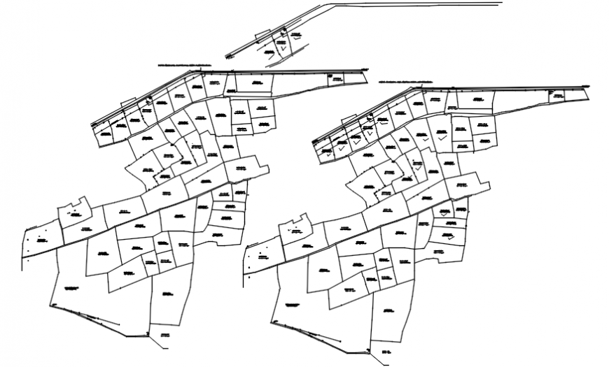 Plotting and site plan drawing details for apartment building dwg file
