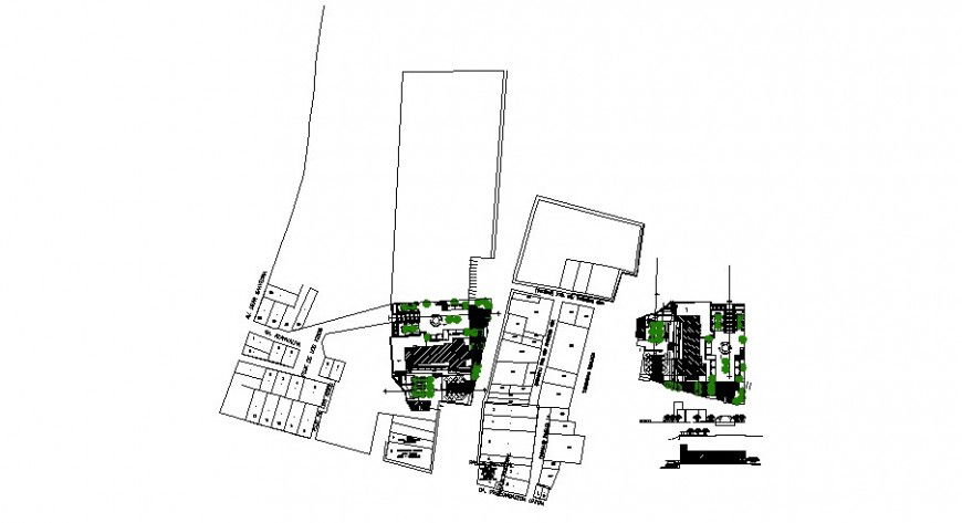 plotting design with landscaping design cad file