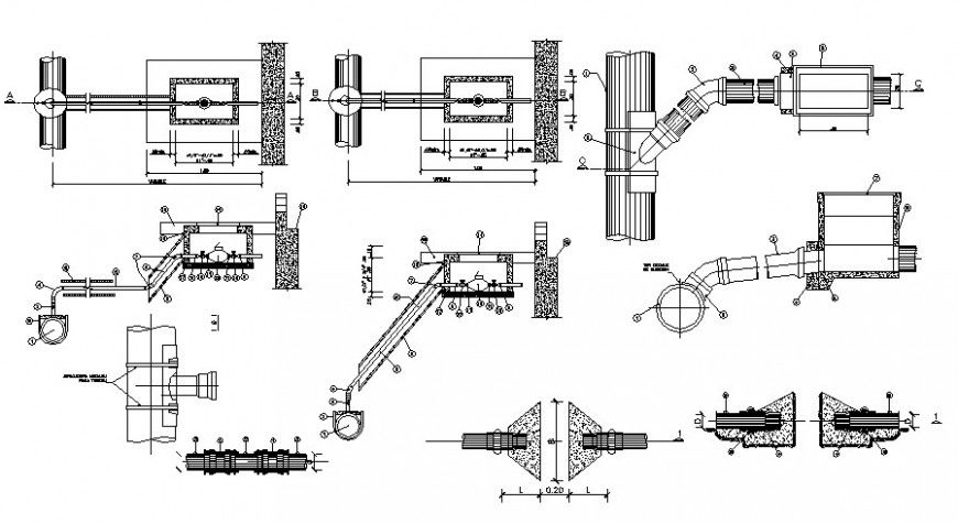 Plumbing blocks details drawings 2d view autocad software file