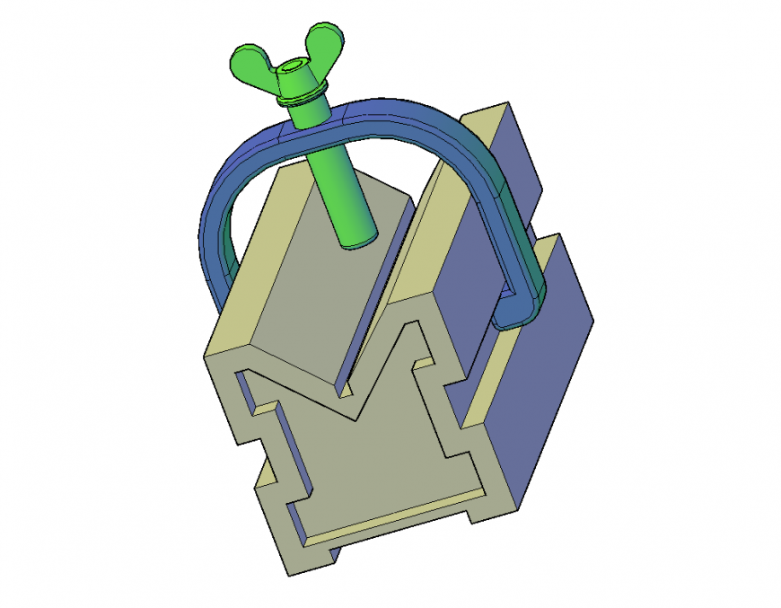 Plumbing equipment 3d block cad drawing details dwg file