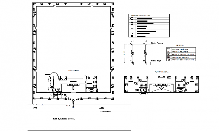 Plumbing installation details of nave industrial warehouse dwg file