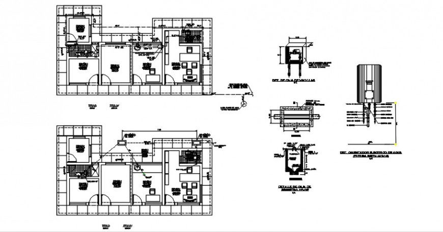 Plumbing office building 2d view CAD plan layout autocad file