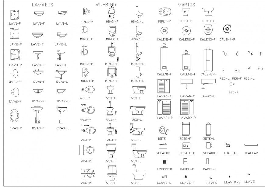 Plumbing sanitary 2 d cad block detail dwg file