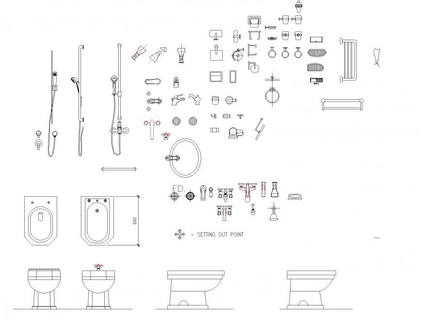Plumbing sanitary plan layout file