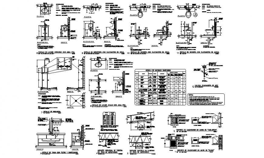 Plumbing sanitary toilet plan autocad file