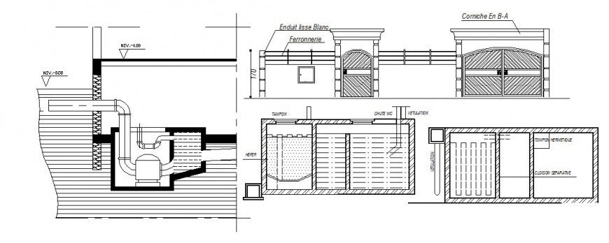 Plumbing system of water in AutoCAD file