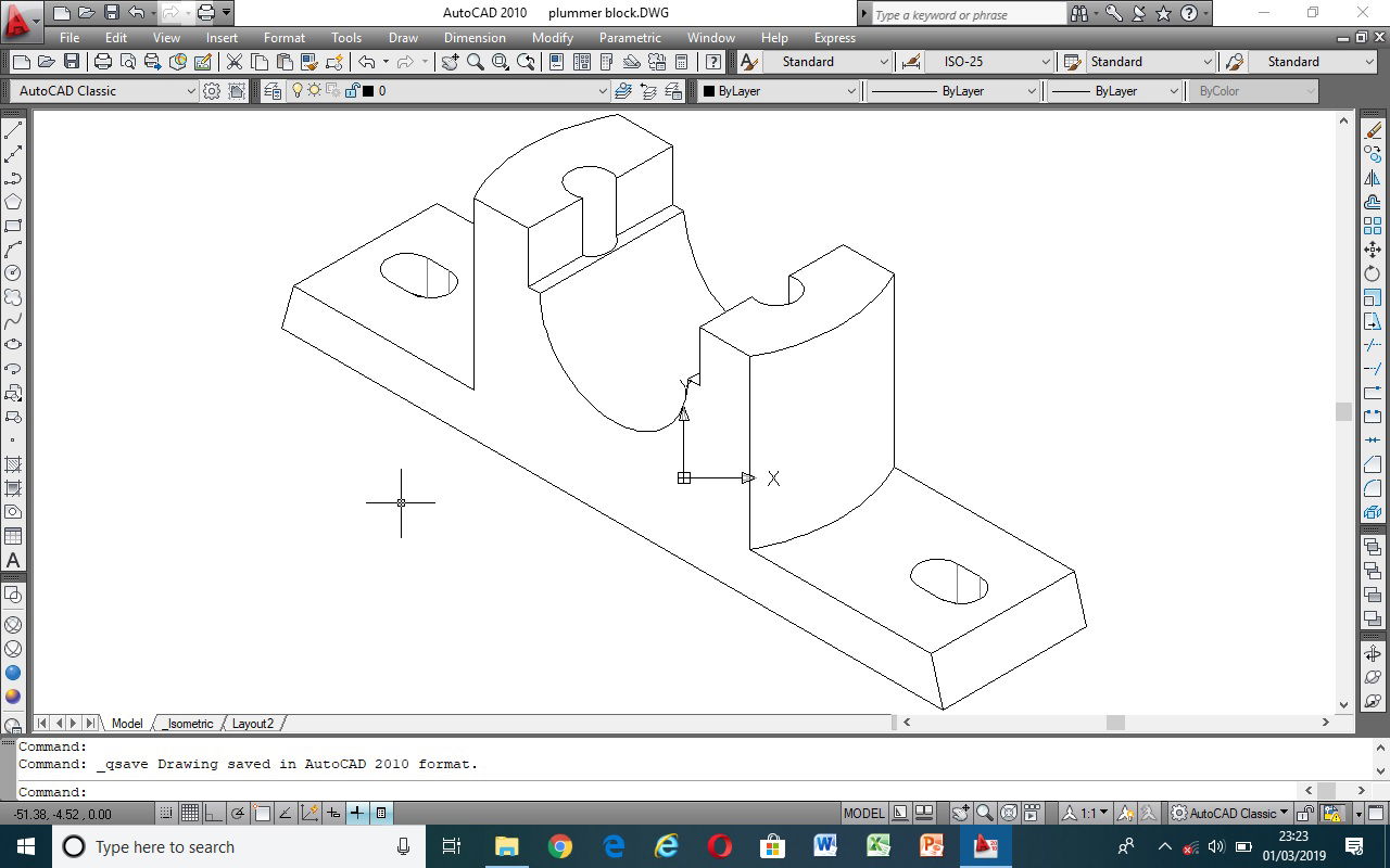 plummber block base Autocad isometric
