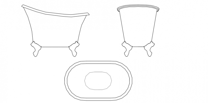 Plunge bath tub detailing