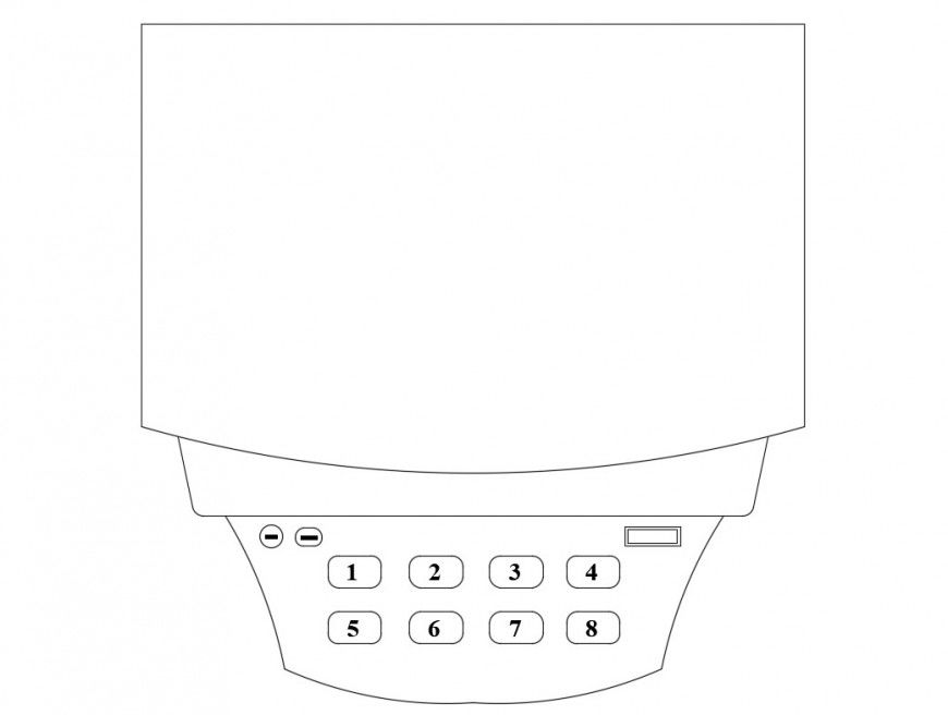 Pocket slot machine top view elevation cad block details dwg file