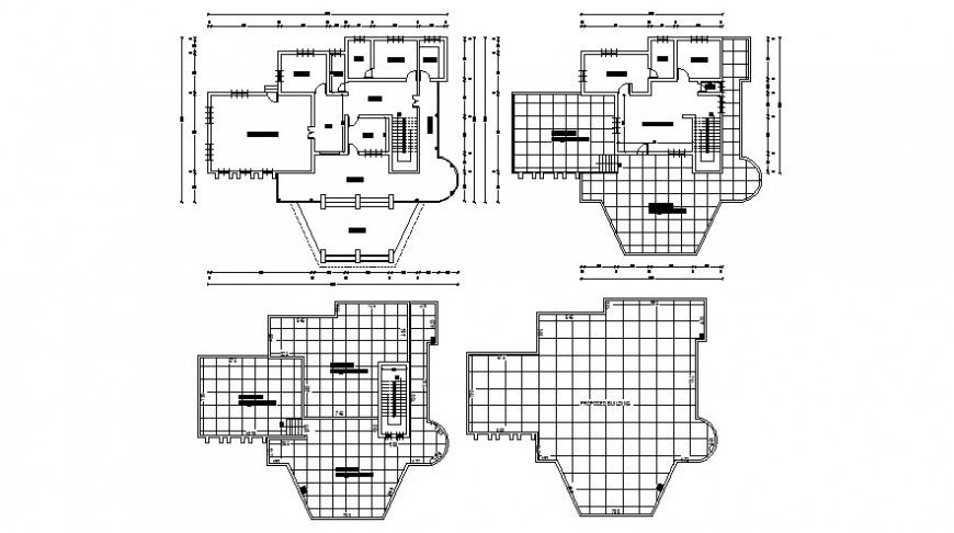 Police quarter house floor plan distribution plan cad drawing details dwg file