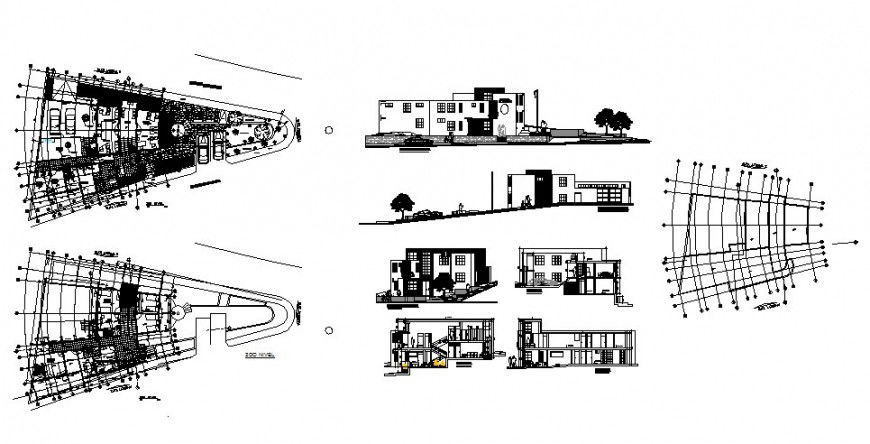 Police station detail working drawing in dwg file.