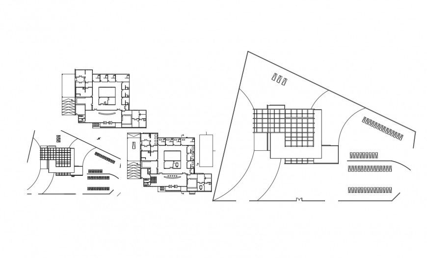 Polyclinic distribution and framing plan cad drawing details dwg file