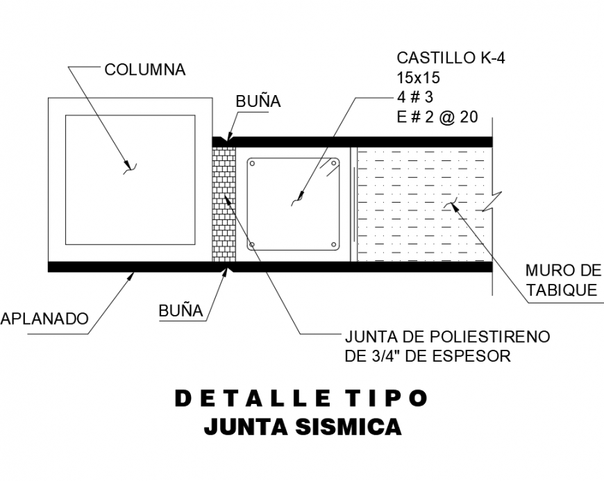 Polystyrene gasket construction and structure details dwg file