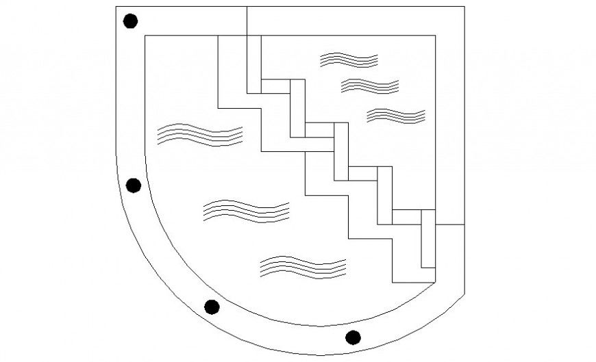 Pool design details 2d view autocad software file