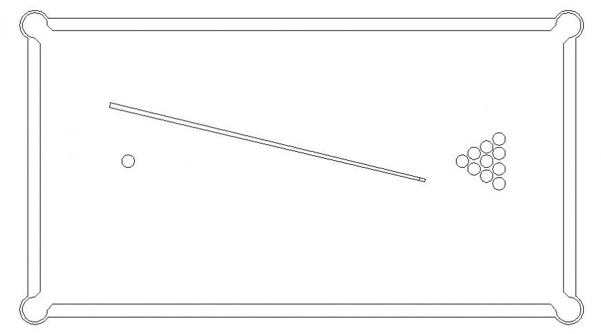 Pool table blocks details elevation in autocad