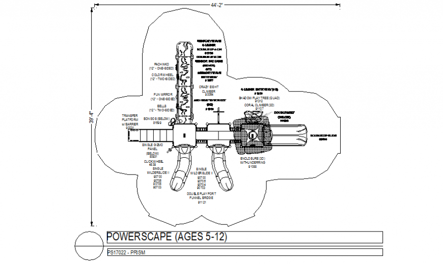 Power scape design with a view of roof and panel different design view dwg file