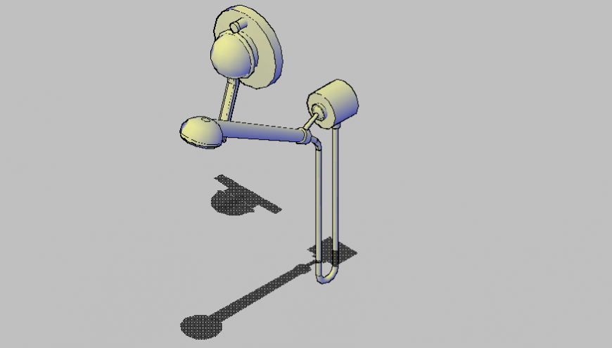 Power Shower detail 3d drawing autocad file