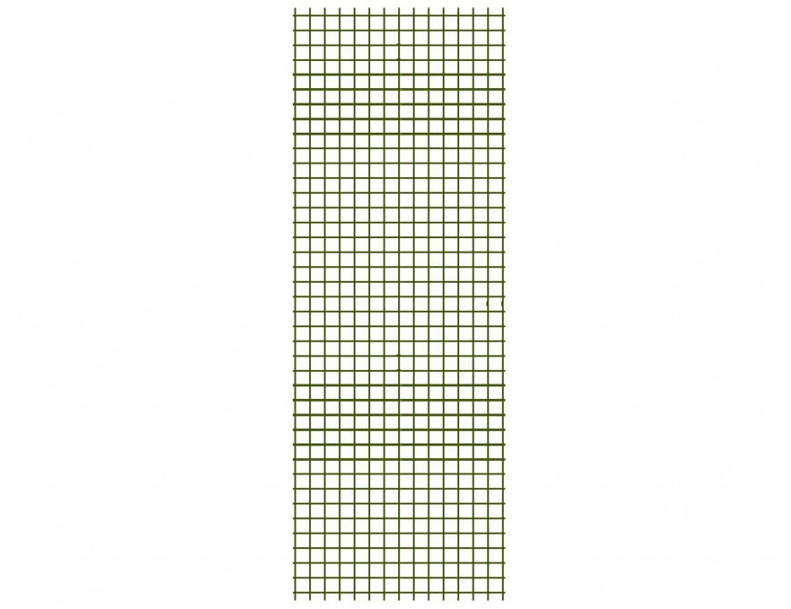 Powered mesh fence front elevation cad drawing details dwg file