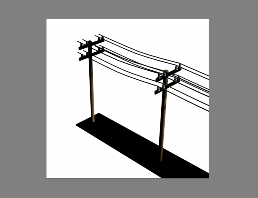 Powerline detail elevation 3d model 3d max file