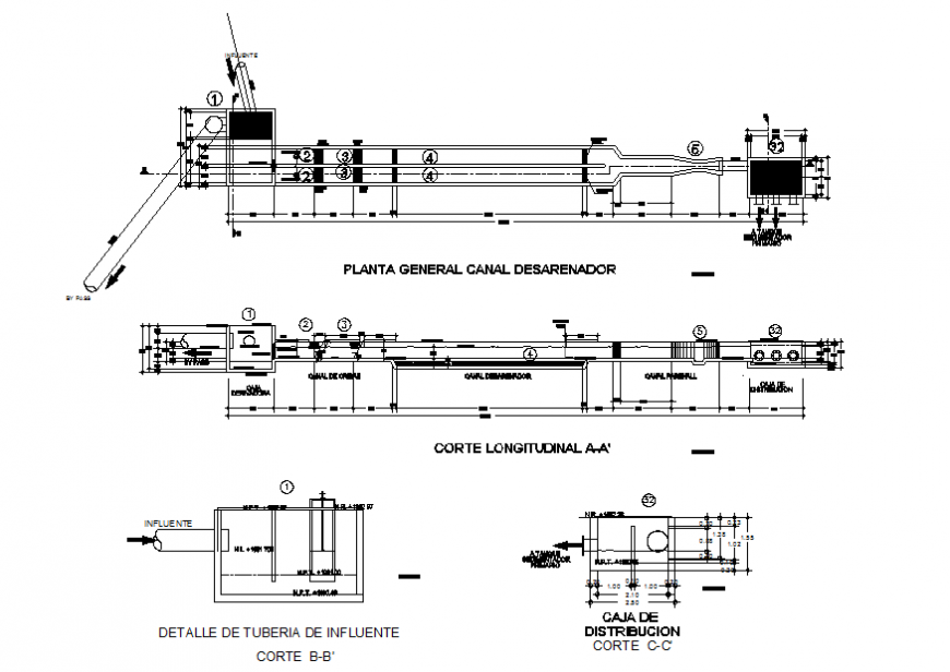 Pre-treatment plant waste water drainage treatment cad plumbing details dwg file