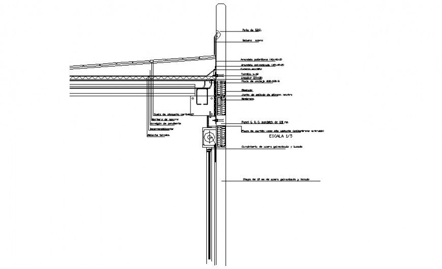Precast facade panel details drawings 2d view section autocad file