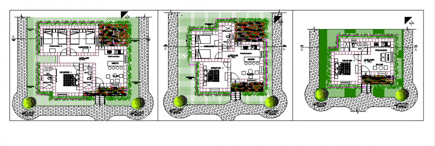 Presentation layout of Country Club house design drawing