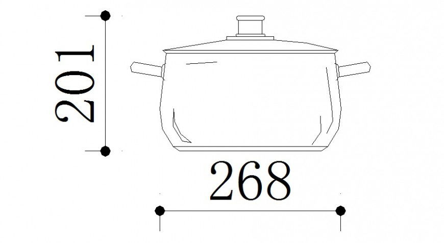 Pressure cooker utensils blocks autocad file