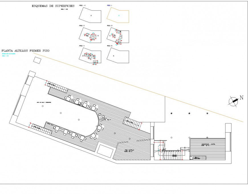Primary level commercial plan detail dwg file