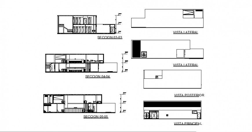 Primary school  elevation detail drawing in dwg AutoCAD file.