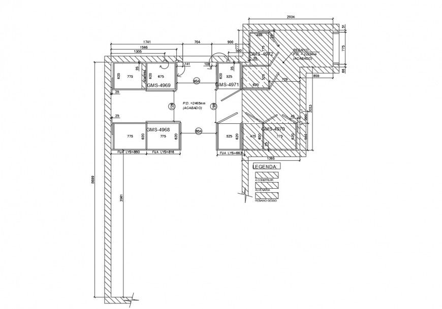 Processing plant distribution plan cad drawing details dwg file