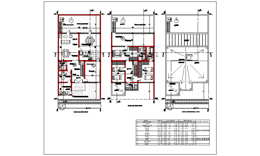Project of architectural single family home design drawing