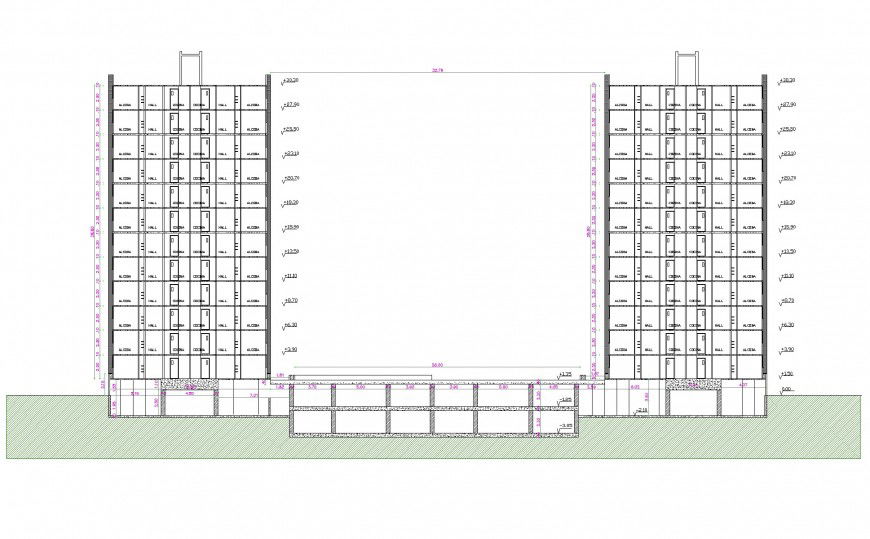 Project of housing section autocad file