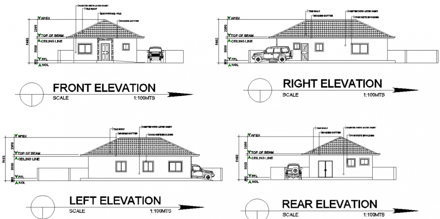 Project of residence to floor detail plan with dwg file.