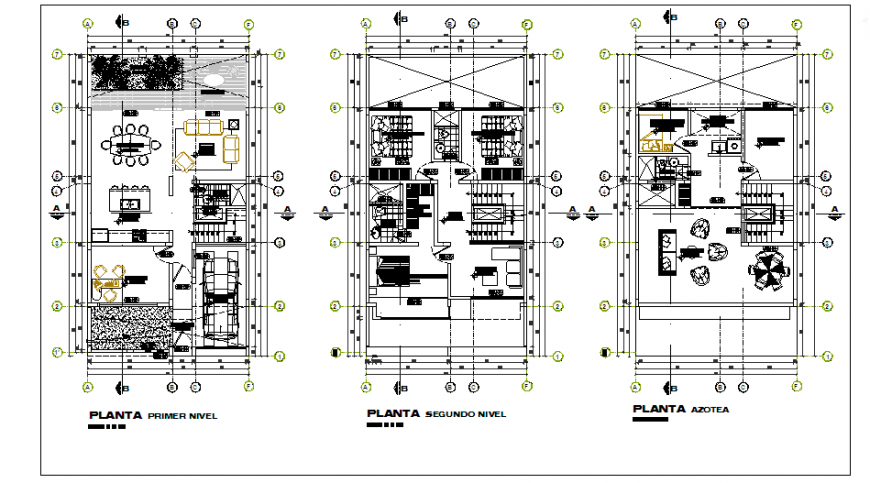 Project of Single family home residency design drawing