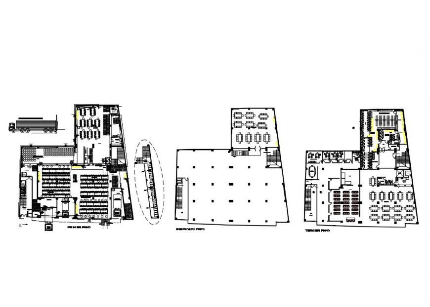 Promary processing plant floor plan layout cad drawing details dwg file