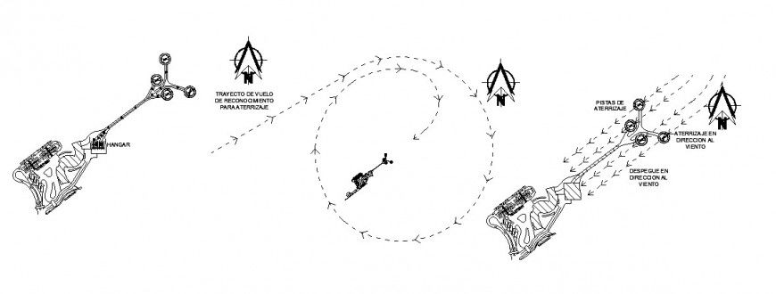 Proposal plan for Quetzaltenango helicopter field in dwg AutoCAD file.