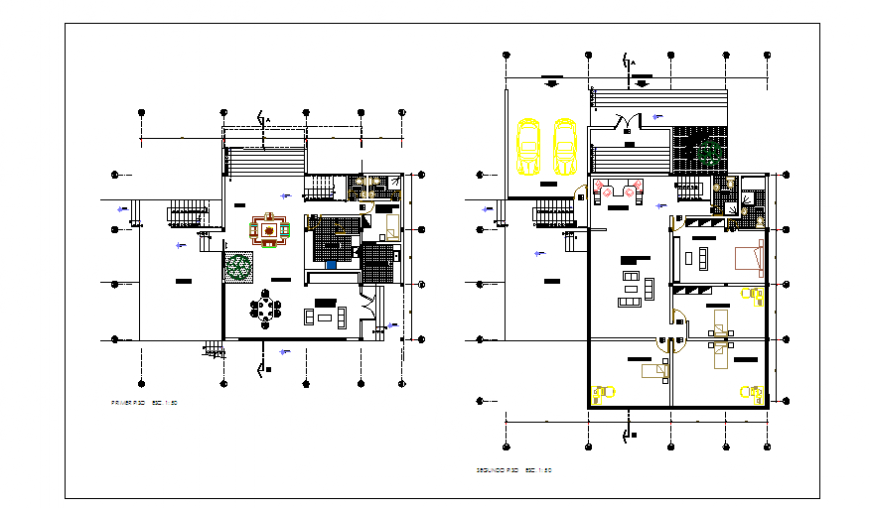 Proposed architectural layout design of single family home design drawing