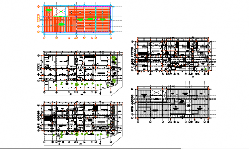 Proposed architectural layout plan of corner house design drawing