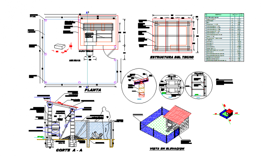 Proposed bird house design drawing